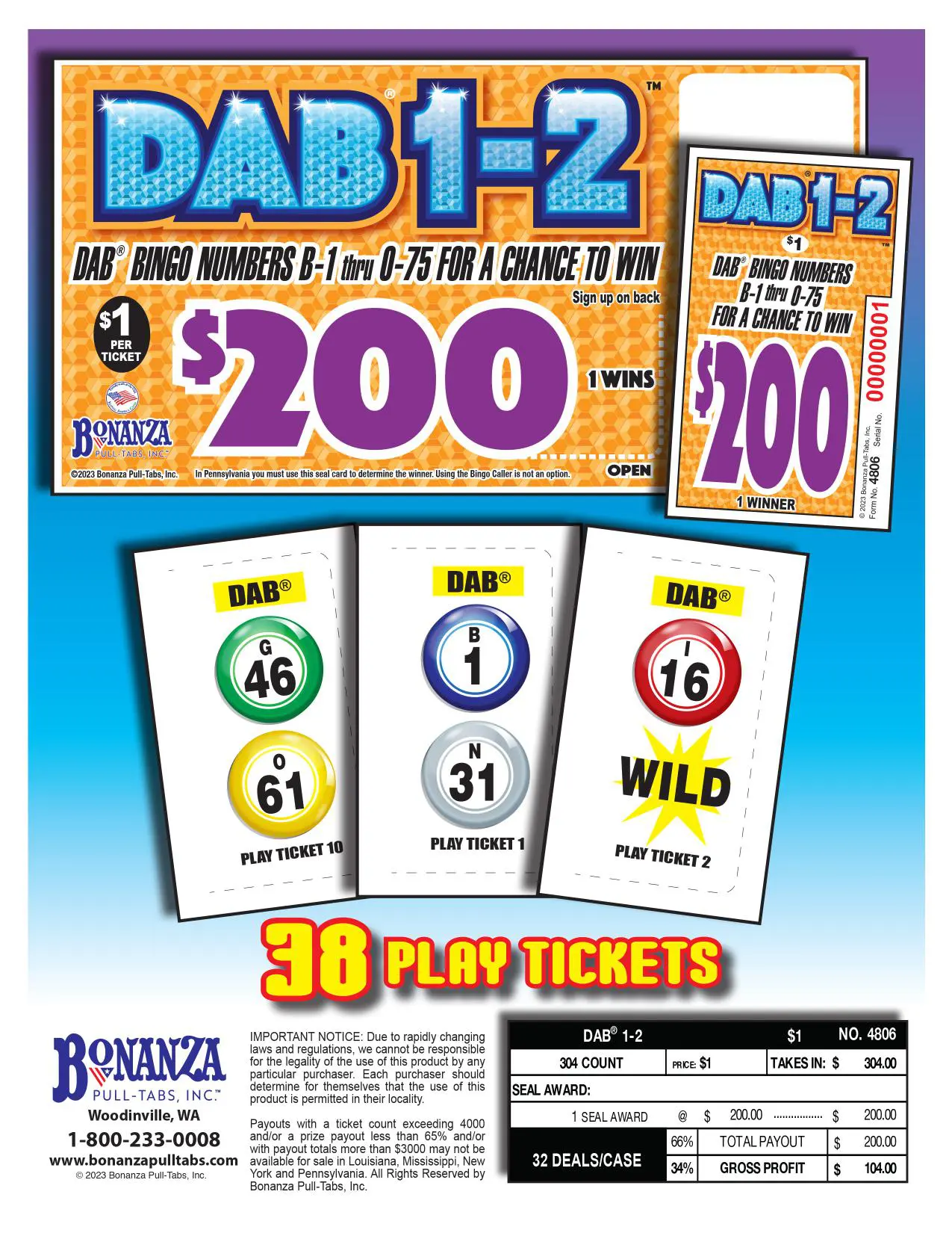 A poster of three different lottery tickets.