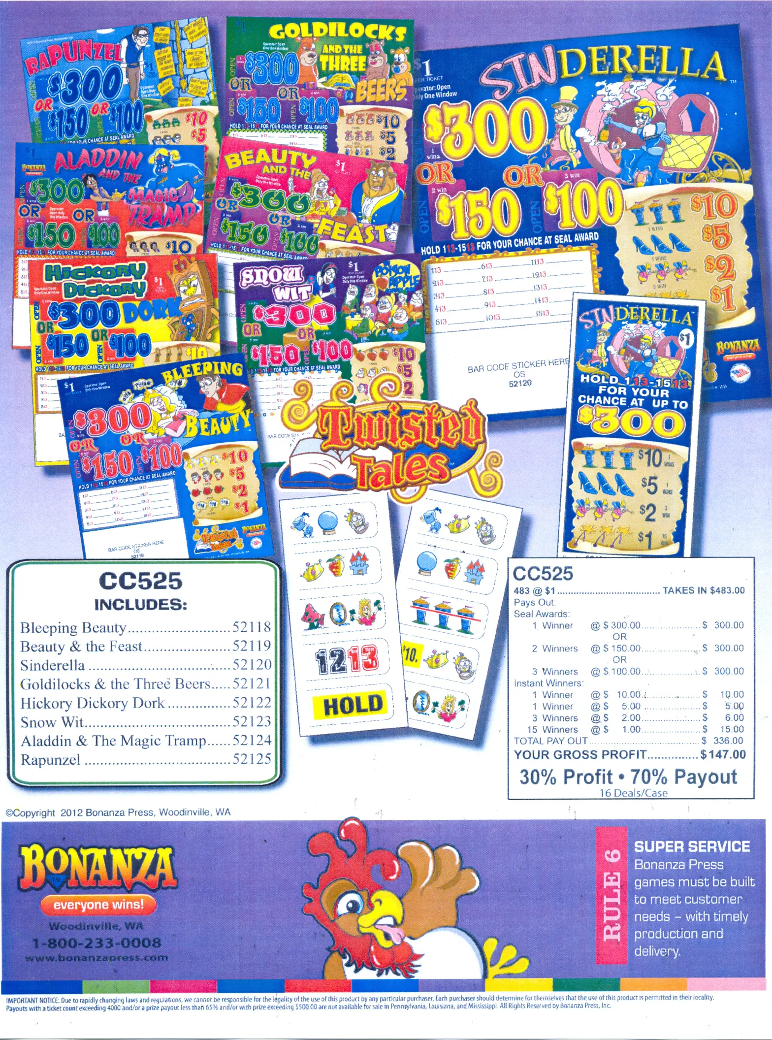 A bunch of different kinds of lotto tickets