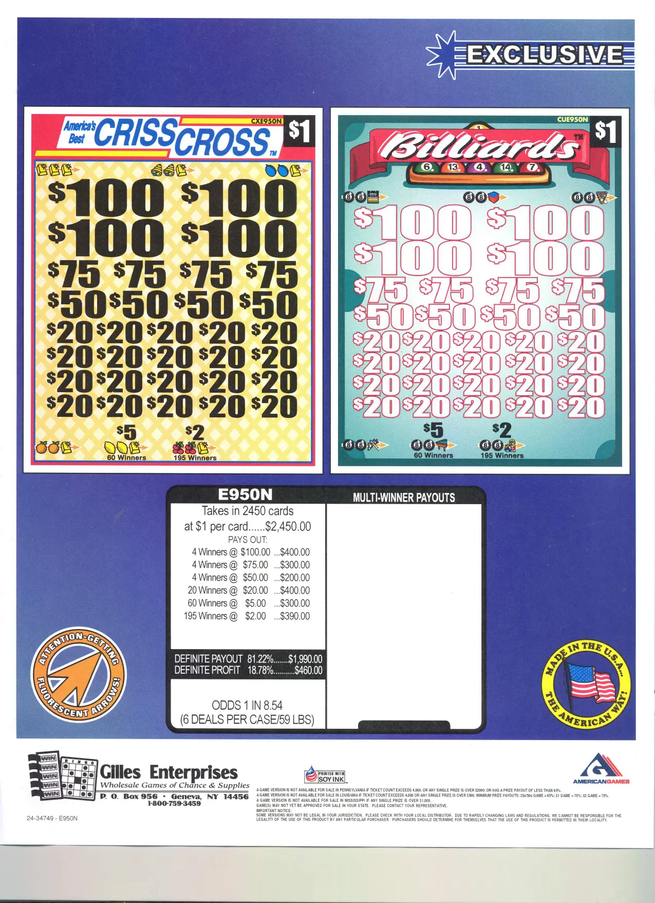 A picture of two different bingo cards.