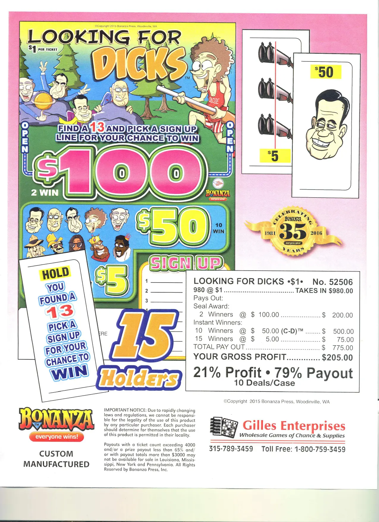 A newspaper ad for a game of monopoly.