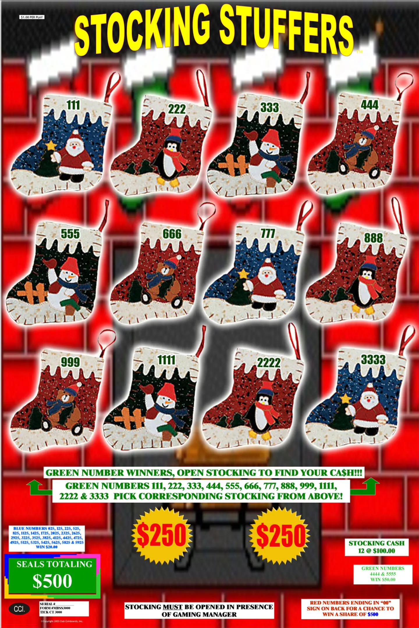 A group of twelve christmas stockings hanging on a wall.